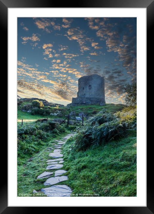 Dolbadarn Castle Llanberis at dawn Framed Mounted Print by Phil Longfoot