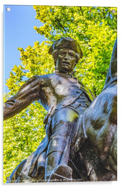 Paul Revere Statue Boston Massachusetts Acrylic by William Perry