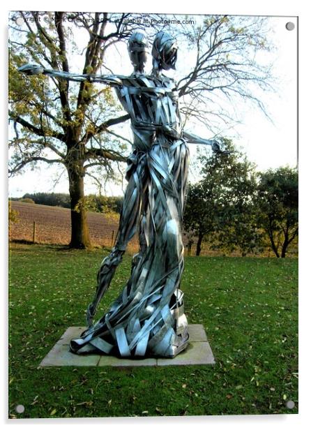Romantic First Dance Sculpture  Acrylic by Mark Chesters