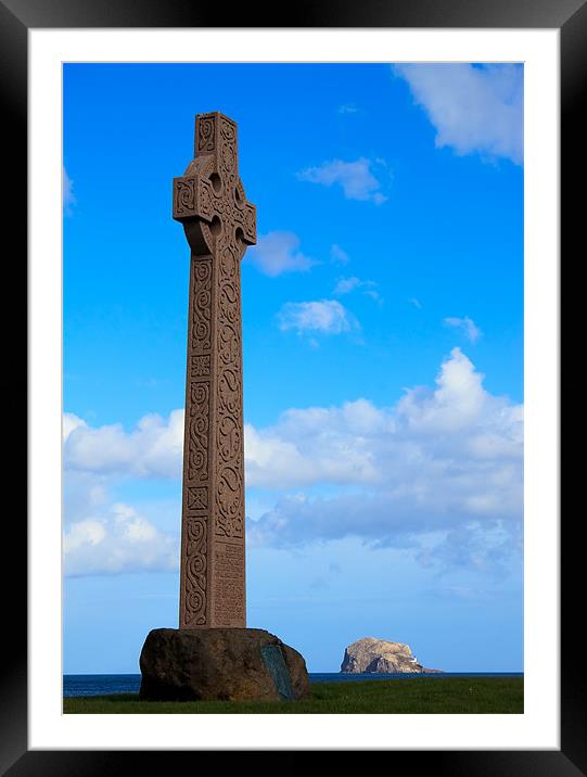 Celtic Cross Framed Mounted Print by Ian Jeffrey