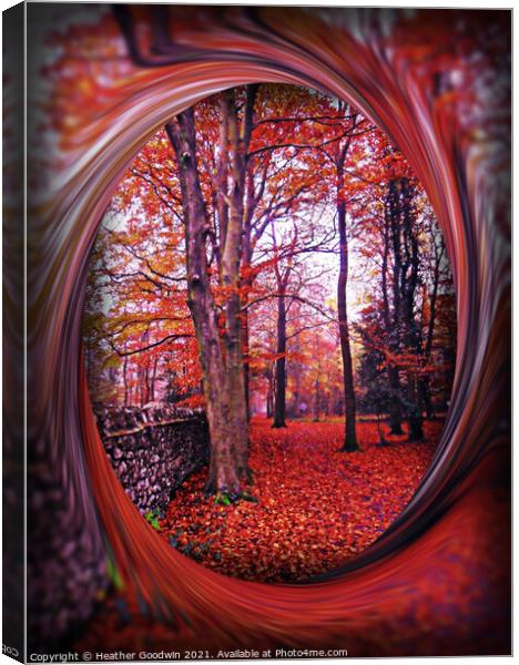Autumn Path. Canvas Print by Heather Goodwin