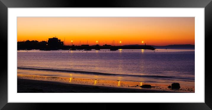 Golden Sunset from Aguete Beach Framed Mounted Print by Jesus Martínez