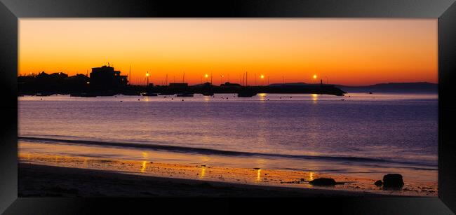 Golden Sunset from Aguete Beach Framed Print by Jesus Martínez