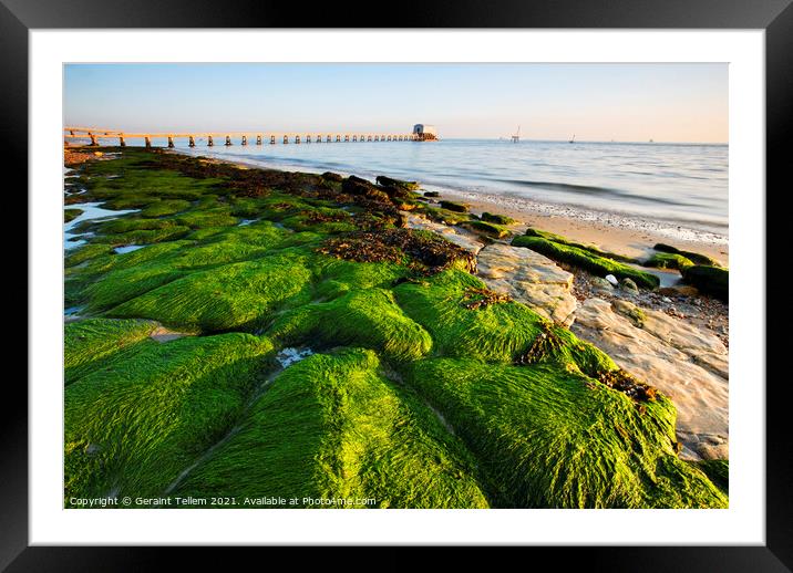 Bembridge Pier, early morning, Isle of Wight, UK Framed Mounted Print by Geraint Tellem ARPS