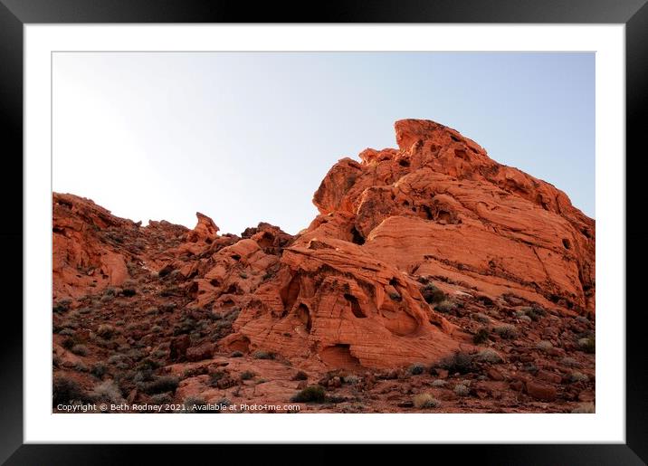 Desert scene Framed Mounted Print by Beth Rodney