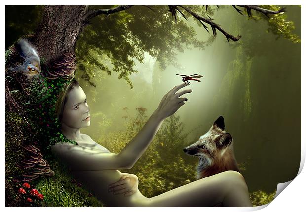 Lady of the Forest Print by Julie Hoddinott