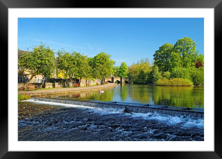 Bakewell Weir and River Wye Framed Mounted Print by Darren Galpin