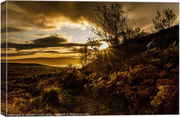 Following the footpath around Ben Chracaig. Canvas Print by Richard Smith
