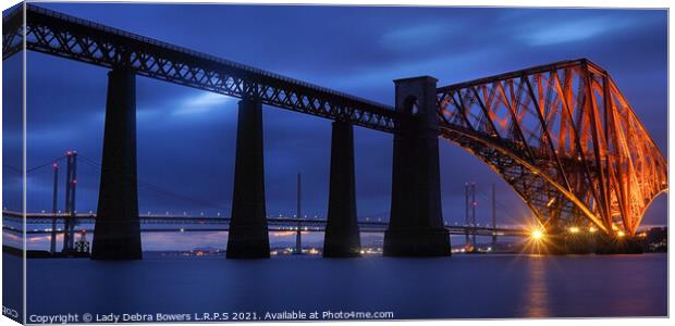 Forth Rail  Bridge Scotland  Canvas Print by Lady Debra Bowers L.R.P.S