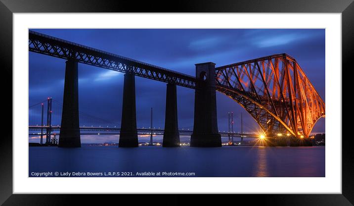 Forth Rail  Bridge Scotland  Framed Mounted Print by Lady Debra Bowers L.R.P.S