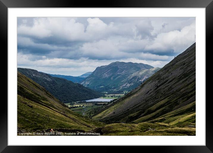 The lake district kirkstone pass Framed Mounted Print by david siggens