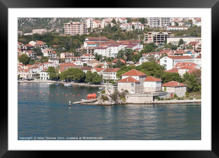 Stunning Kotor Bay Framed Mounted Print by Peter Thomas