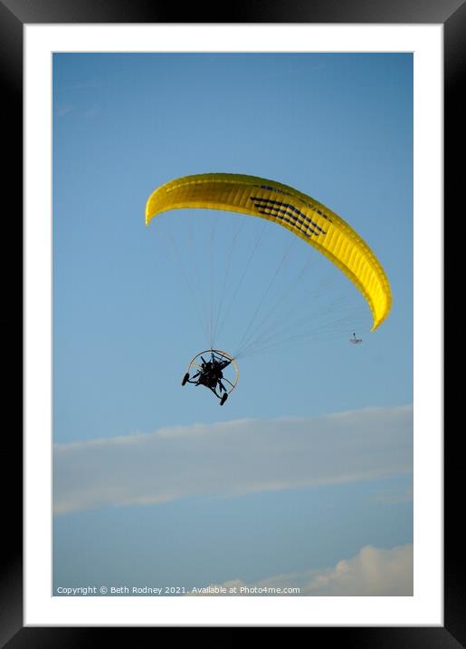 Powered Parachute Framed Mounted Print by Beth Rodney