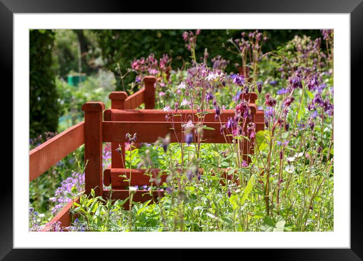 South Shropshire Summer Garden Framed Mounted Print by Simon Marlow