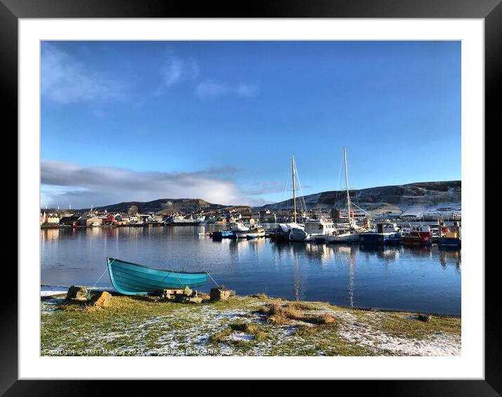 Boats in Scalloway Marina, Shetland Framed Mounted Print by Terri Mackay
