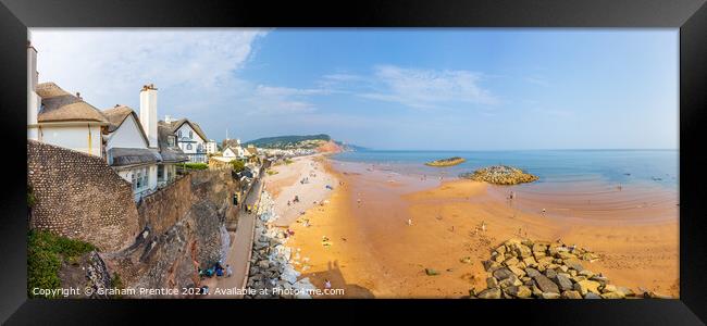Sidmouth Panorama Framed Print by Graham Prentice