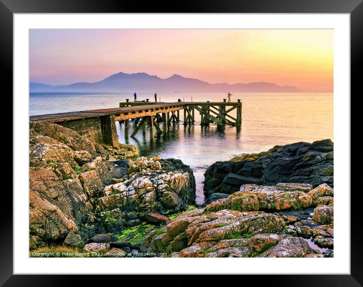 Isle of Arran sunset Framed Mounted Print by Peter Gaeng