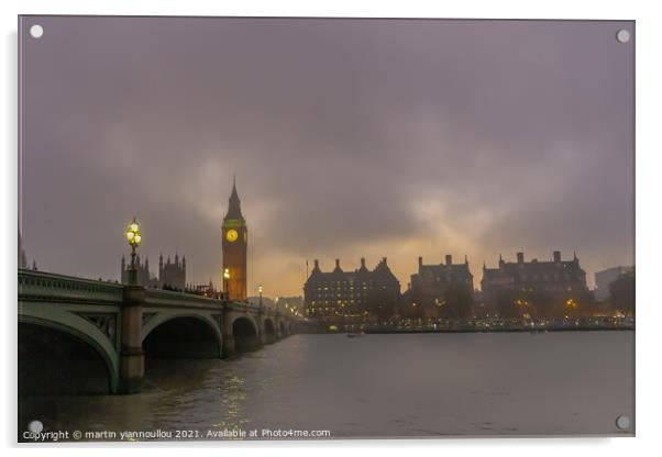 Enchanting London Mist Acrylic by Martin Yiannoullou