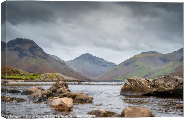 Majestic Wast Water Canvas Print by Martin Yiannoullou