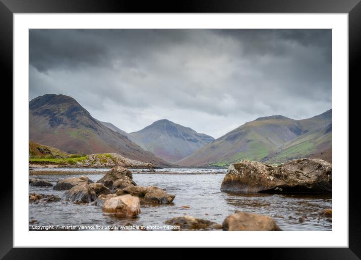 Majestic Wast Water Framed Mounted Print by Martin Yiannoullou