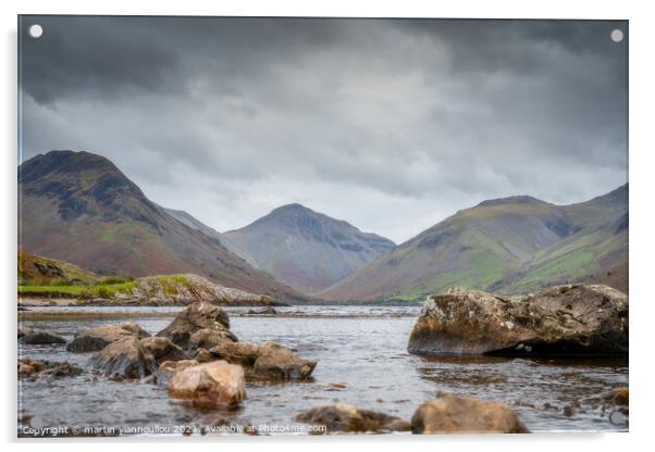 Majestic Wast Water Acrylic by Martin Yiannoullou