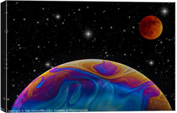 planets and stars Canvas Print by Alan Tunnicliffe