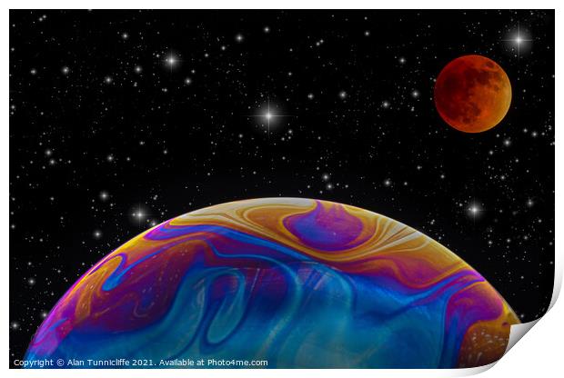 planets and stars Print by Alan Tunnicliffe