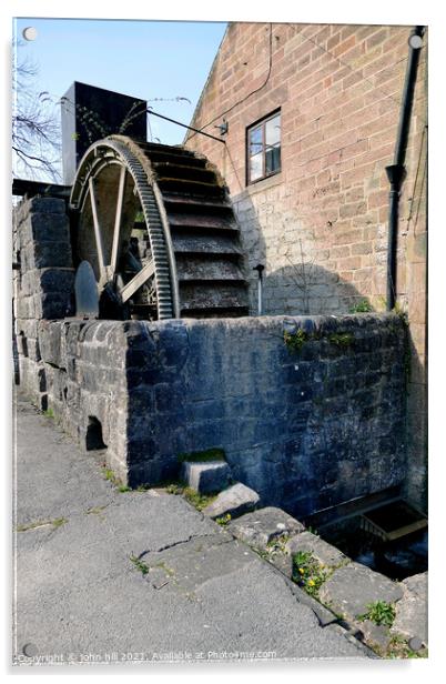 Mill Water Wheel. Acrylic by john hill