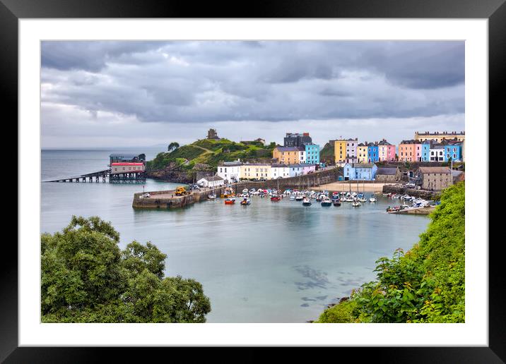 Tenby Harbour Framed Mounted Print by Roger Green
