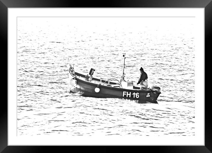 Silver light, Cornish fisherman going out. Framed Mounted Print by Ed Whiting