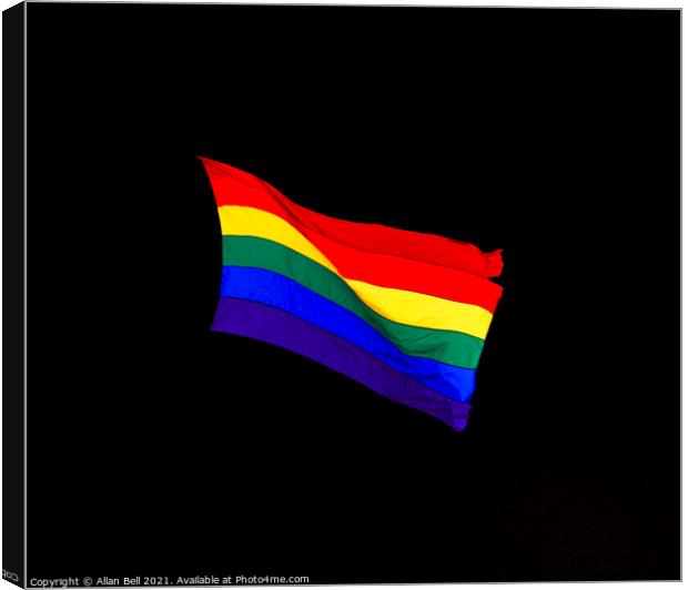 Rainbow flag Canvas Print by Allan Bell