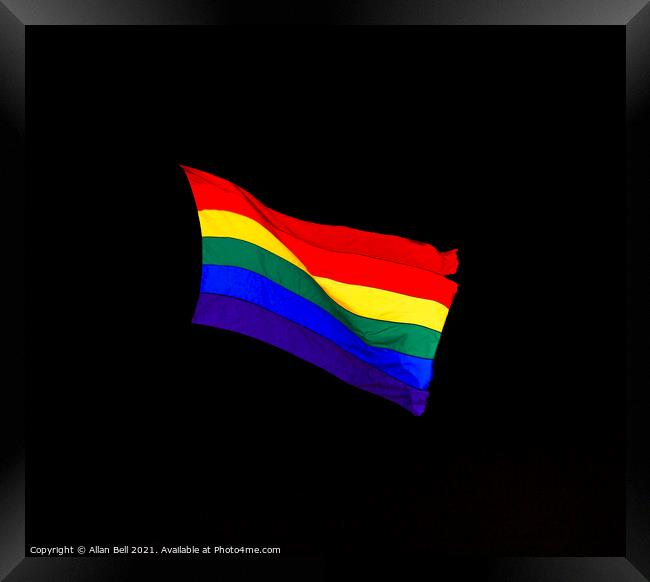 Rainbow flag Framed Print by Allan Bell