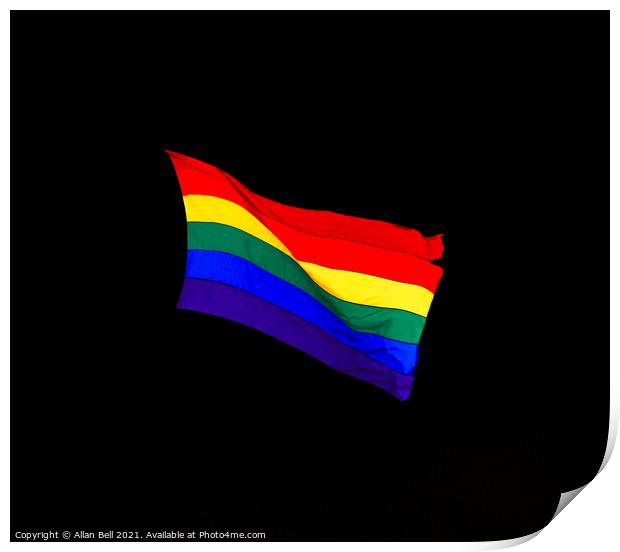 Rainbow flag Print by Allan Bell