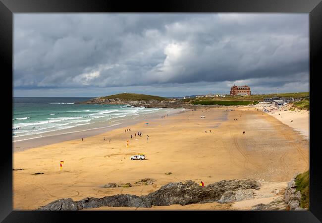 Fistral Beach Framed Print by Roger Green