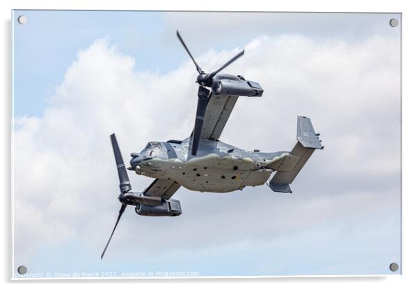 Osprey CV-22B Shows Its Undersides. Acrylic by Steve de Roeck