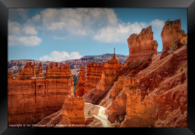 Descent into Bryce Canyon Framed Print by Viv Thompson