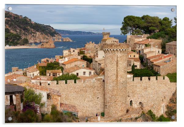 Tossa de Mar Medieval Town in Spain Acrylic by Artur Bogacki