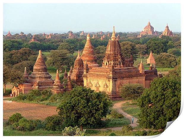 Temple Town, Bagan, Myanmar (Burma) Print by Serena Bowles