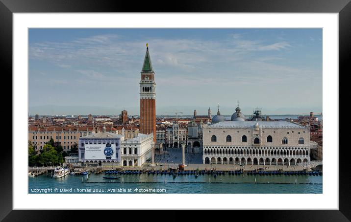 Majestic St Marks Square of Venice Framed Mounted Print by David Thomas