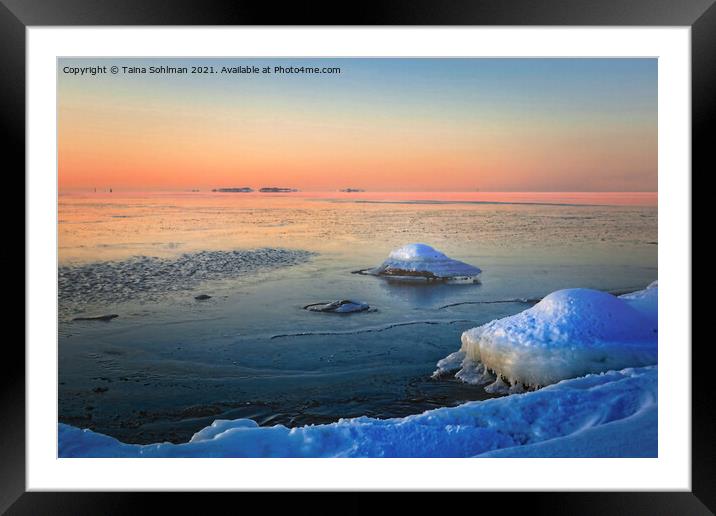 Colours of Arctic February Morning 2 Framed Mounted Print by Taina Sohlman