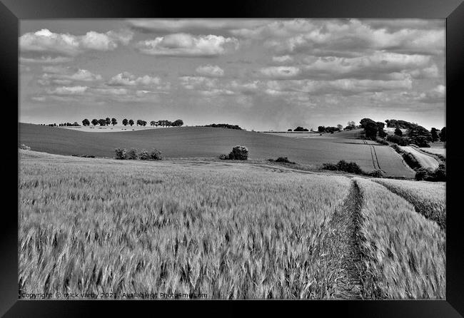  The humpy field. Framed Print by mick vardy