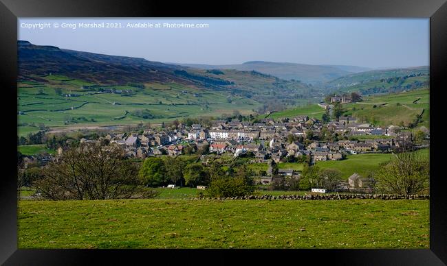 Reeth in the heart of The Yorkshire Dales Framed Print by Greg Marshall