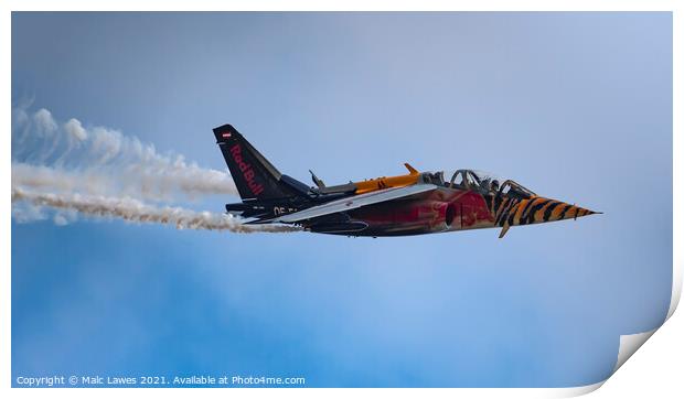 Red Bull Jet Print by Malc Lawes