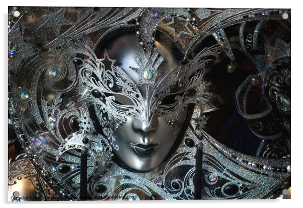 Venetian mask Acrylic by Colin Chipp