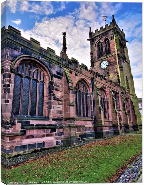 St Michael and all angels Church Middlewich Canvas Print by mike kearns