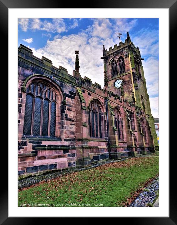 St Michael and all angels Church Middlewich Framed Mounted Print by mike kearns