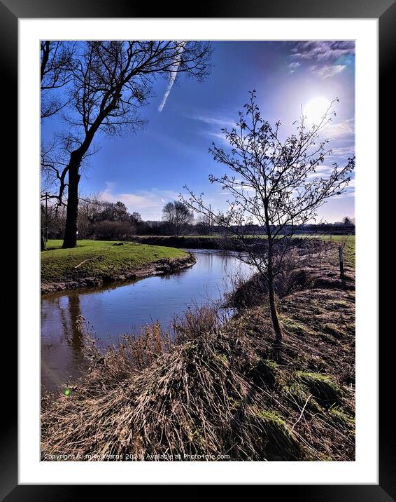 River Dane in Middlewich Framed Mounted Print by mike kearns