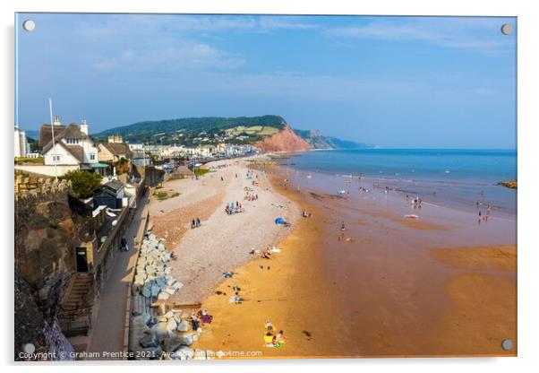 Sidmouth Panorama Looking East Acrylic by Graham Prentice