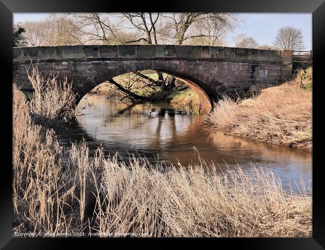 Bridge over the river Dane Framed Print by mike kearns