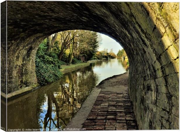 Under the canal bridge Canvas Print by mike kearns